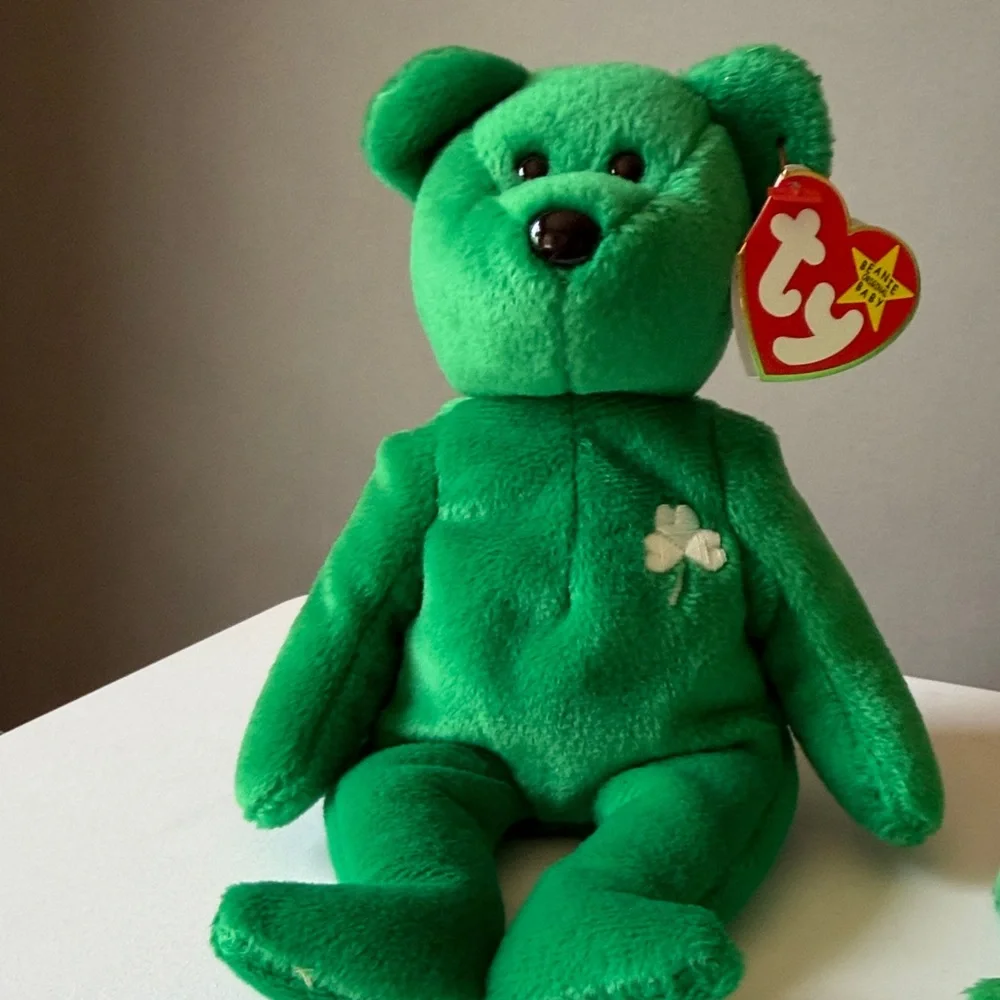 Ty Shamrock Bears TY Vintage Irish Bear Duo Dublin & Erin Beanie Babies